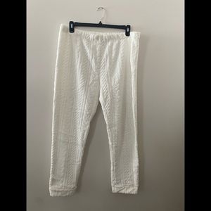 Fluffy & Cozy white pajama pants, XL